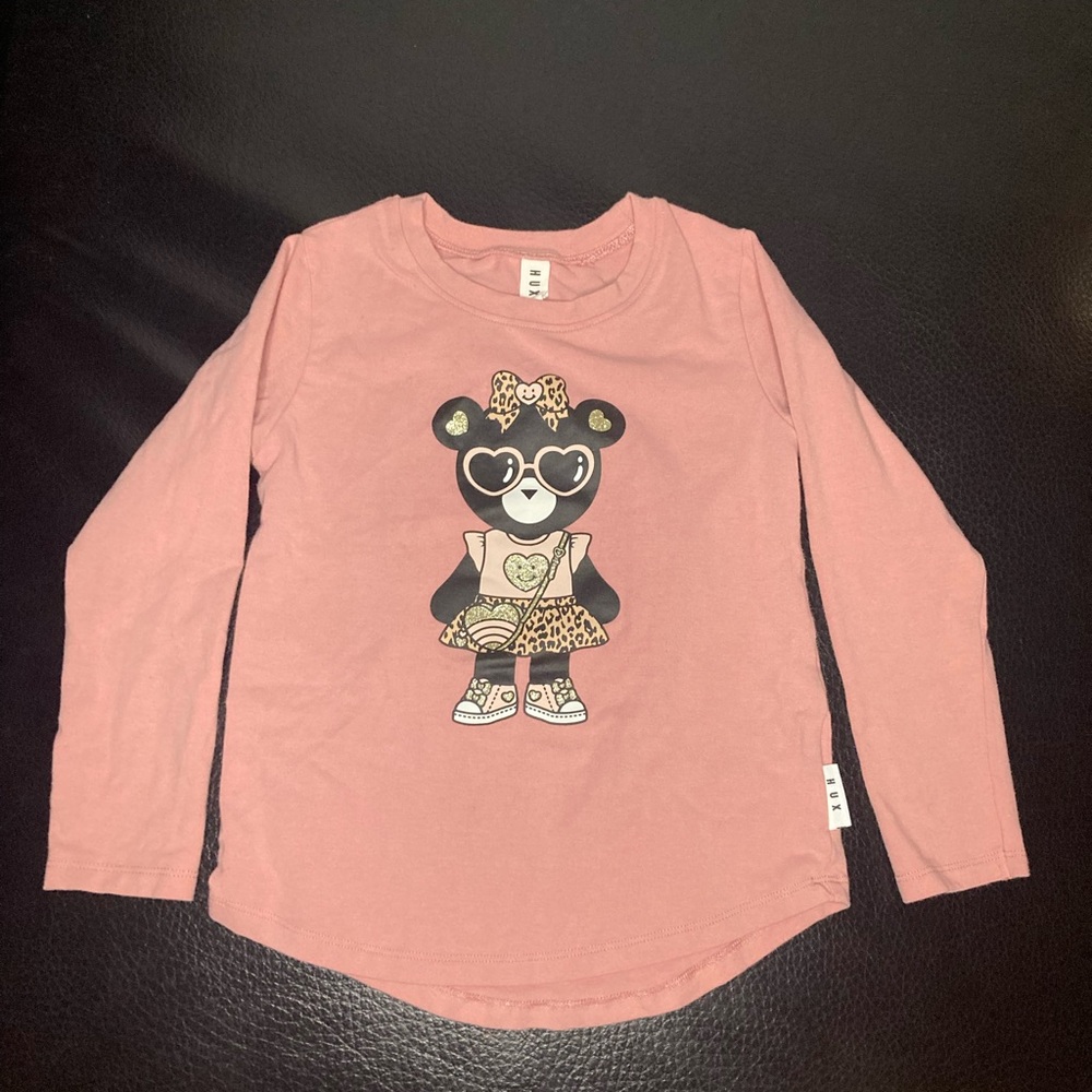 Huxbaby Bear Pink Long Sleeved Shirt